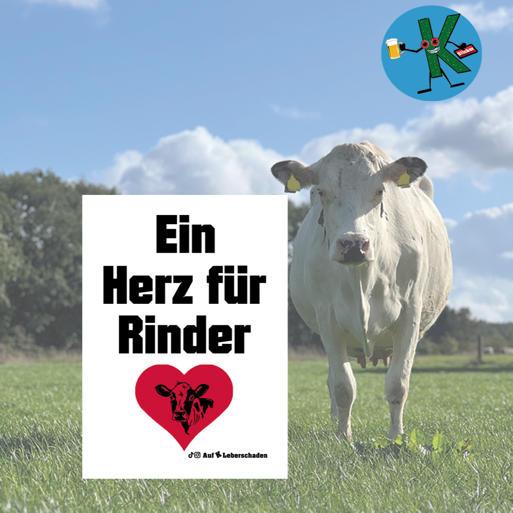 Sticker "Ein Herz für Rinder"